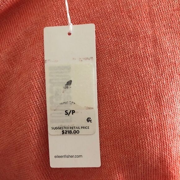 Eileen Fisher Boxy pink 100% Linen sweater NWT - Picture 5 of 7
